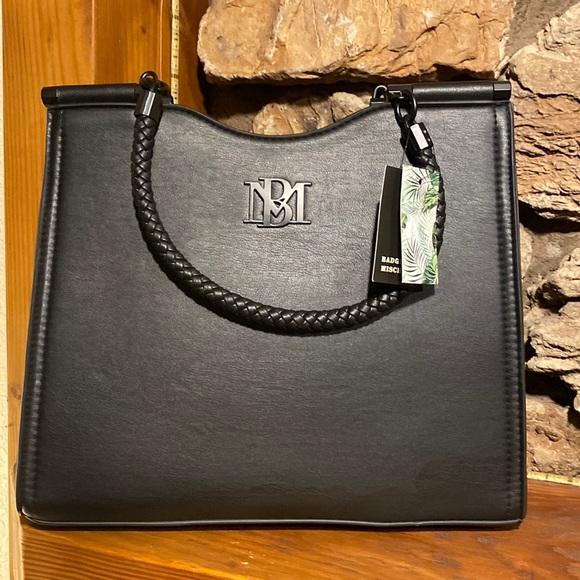 Badgley Mischka Handbags - NWT Badgley Mischka black tote bag beautiful!!!